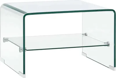 Obrázok produktu pre vidaXL Konferenčný stolík transparentný 50×45×33 cm z tvrdeného skla - Konferenčný stolík - Konferenčné stolíky - Bočné stolíky