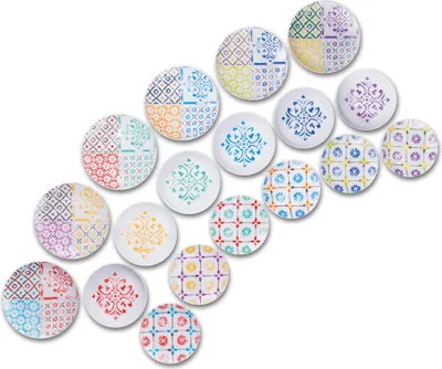Zdjęcie produktu dla Zestaw naczyń Excelsa 18-częściowy porcelana Maioliche Kolorowy