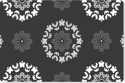 Produktbild von MuchoWow® Schreibtischunterlage Mandala - Muster - Schwarz und Weiß 60x40 cm - XXL Mauspad - Großes Mauspad
