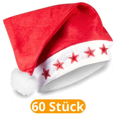 Produktbild von Weihnachtsmütze mit LED-Stern