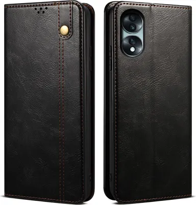 Image de Etui pour Honor 70, étui en cuir avec fonction stand noir
