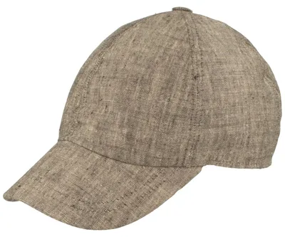 Unifarbene Baseball Cap aus 100% Leinen von Hut-Breiter in schwarz
