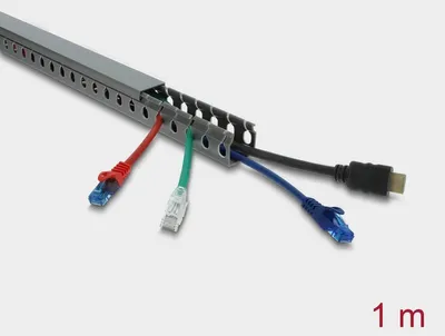 Zdjęcie produktu dla DeLOCK 22028, Kanał kablowy, Uniwersalne, Polichlorek winylu (PVC), Szary