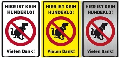 Produktbild von Dreifke® Schild Hier ist kein Hundeklo! | stabiles Alu-Schild mit UV-Schutz 2... weiß (200x300mm) Alu