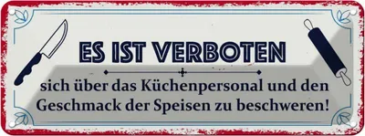 Produktbild von vianmo Blechschild 10x27 cm Es ist verboten sich über das Spruch Zitat