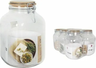 Produktbild von Luftdichte 3,1-l-Bambusdose 13 x 13 x 13 x 24 x 24 cm (6 Stück)