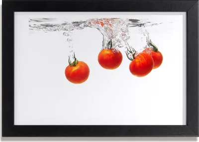 Produktbild von Bild 30x20 MDF-Rahmen, Wandkunst Tomaten unter Wasser
