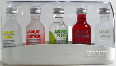 Produktbild von Absolut Vodka Five Miniaturen 40% 5 x 0,05L