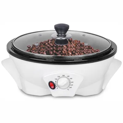 Produktbild von Elektrischer Kaffeeröster, Kapazität 400–500g, Temperatur einstellbar (0–240°C), antihaftbeschichtet, ideal für Anfänger, 1200W, 110V