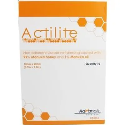 Produktbild von Actilite 10x20 cm Honig Wundauflage 10 St