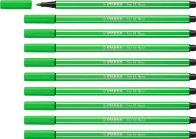 Produktbild von Premium-Filzstift - STABILO Pen 68 - 10er Pack - neongrün