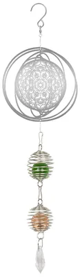 Imagen del producto de Campana de viento de metal, con rotación de 360°, de 37 cm, para jardín