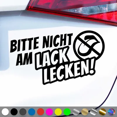 Produktbild von PantherPixel Nicht Am Lack Lecken Aufkleber Warnung Verboten Sticker Auto Geschenkidee Farbe Schwarz