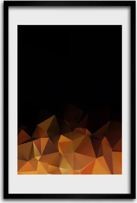 Produktbild von Bild - Bilderrahmen - 40 cm x 60 cm - MDF - Rahmen - Wandkunst - Abstraktion Dreiecke