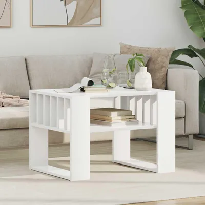Productafbeelding van Maison Exclusive - Salontafel, wit, 66 x 49,5 x 45 cm, houtvezel