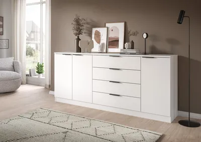 Produktbild von Sideboard >Kopenhagen< in Weiß - 185x80x35cm (BxHxT)