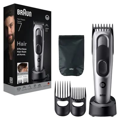 Produktbild von Braun HC7590, Schwarz, Silber, 3 mm, 3,5 cm, Kopf, 50 min, Integrierte Batterie