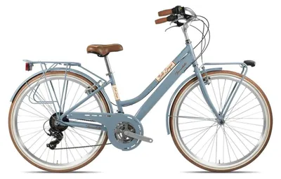 Productafbeelding van Tecnobike NSR 28-inch damesfiets, Belle Epoque-stijl, 21 versnellingen, celeste kleur, briljante afwerking, H43 navendynamo