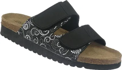 Produktbild von SUPERSOFT 274 255 Damen Pantolette Lederfussbett Kork schwarz-multi Gr.36-42 EUR 41