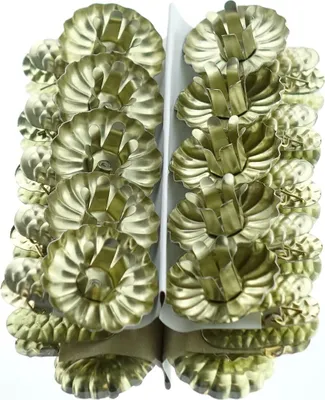 Immagine prodotto di Portacandele albero di Natale color oro con clip set di 10 - metallo Ø 5 x 3,5 cm