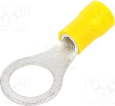 Zdjęcie produktu dla 10 sztuk złączek kablowych typu "ring" do kabli o średnicy zewnętrznej: 10,5 mm, do przewodów o przekroju 4÷6 mm², gwint M10, izolowane, model ST-085/Y, izolowane