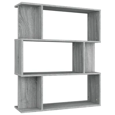 Produktbild von vidaXL Bücherregal/Raumteiler Grau Sonoma 80x24x96 cm Holzwerkstoff