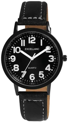 Produktbild von Excellanc Herrenuhr Kunstleder lumineszierende Zeiger