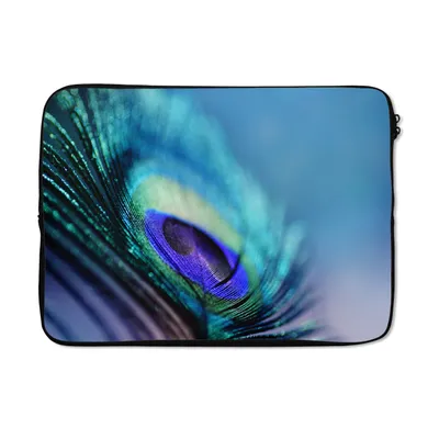 Produktbild von MuchoWow® Laptop Hülle 14 ZollPfau - Federn - Vogel Laptoptasche - Laptoptasche - Stoßsicher - Schutzhaube