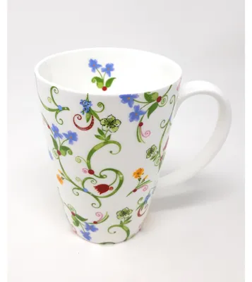 Immagine prodotto di Tazza Jumbo FLEURETTE da 500 ml bianca con fiori in porcellana TeaLogic