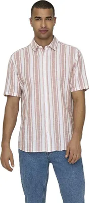 Image de Only & Sons Caiden Chemise à manches courtes Marron L Hommes Marron L