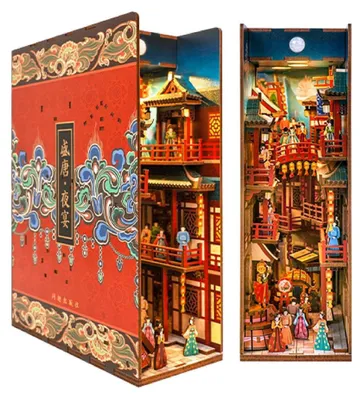 Immagine prodotto di Kit di modellismo in legno 3D con illuminazione, design della dinastia Tang, set per il fai-da-te per adulti