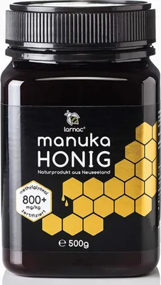 Produktbild von Larnac Manuka Honig MGO 800+ | 500 g | echter neuseeländischer Manuka Honig | hoher Methylglyoxal-Gehalt | nachhaltige Imkerei