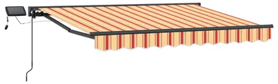 Obrázek produktu pro Manuální rám markýzy s LED Žlutá, Oranžová, Antracitová 3 x 2 m