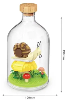 Obrázok produktu pre Stavebné bloky slimáka model postavy upínacie bloky fľaša Micro-Bricks
