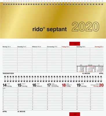 Produktbild von Querkalender 2014 septant gold