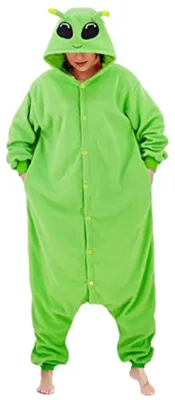 Produktbild von Grüner Alien-Kostüm-Overall für Erwachsene