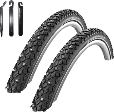 Produktbild von 2 x Schwalbe Winter Fahrradreifen K-Guard Reflex Winterreifen 42-622 (28 x 1,60) inkl. 3 Reifenheber