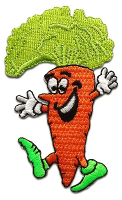 Produktbild von Karotte Gemüse - Aufnäher, Bügelbild, Aufbügler, Applikationen, Patches, Flicken, Zum Aufbügeln, Größe: 8 x 4,9 cm