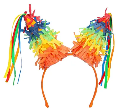 Produktbild von Haarreif Pinata bunt Karneval Fasching Party, KI-generiertes Bild