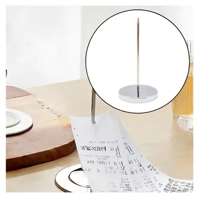 Produktbild von Quittungshalter für den Schreibtisch, Memohalter, gerade Stange, Legierung, Ticketgabelständer, Rechnungsgabel, Scheckspindel für den