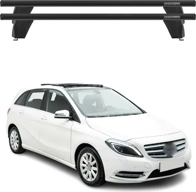 Produktbild von Menabo Dachträger für Mercedes B Klasse W246 2011-2018 75kg Alu Schwarz 2x