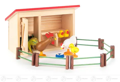 Produktbild von Miniatur Hühnerhof (13)  Breite x Höhe x Tiefe 13,5 cmx8,5 cmx6,5 cm NEU