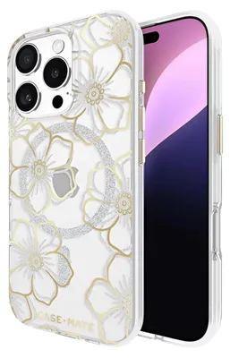 Obrázok produktu pre Puzdro Case-Mate Floral Gems MagSafe - iPhone 16 Pro (zlaté)