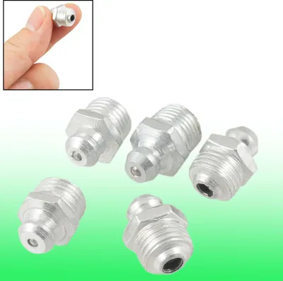 Image de 5 Pièces Graisseur Droit M10 x 1 Filetage Métal Raccord Graisseur Zerk Buse