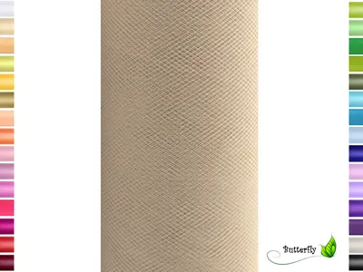 Produktbild von 9m Rolle Tüll 15cm, Farbauswahl:taupe 823