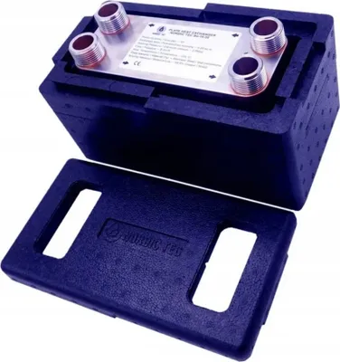 Produktbild von Wärmetauscher 50 Platten max 55 kW, 8 m3/h, 20 bar Ba-16-50 Plattenwärmetauscher Heizung Plattenwärmetauscher aus Edelstahl als Wärmeüberträger