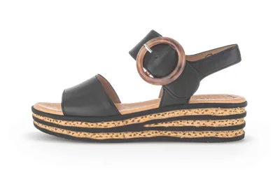 Produktbild von Gabor Fashion Sandaletten in Übergrößen Schwarz 24.550.27 große Damenschuhe, Größe:44