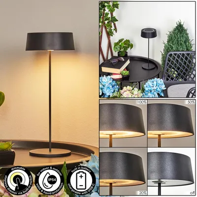 Produktbild von Anversa dimmbare Tischleuchte aus Metall/Kunststoff in Schwarz/Weiß