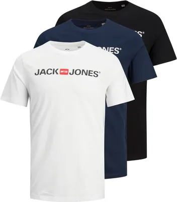 Produktbild von Jack & Jones Corp Logo 3 Pack Kurzarm-t-shirt Mehrfarbig L Mann Mehrfarbig L