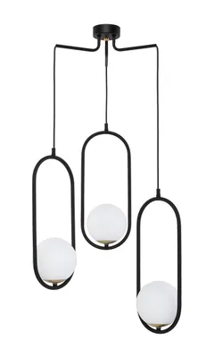 Immagine prodotto di Lampada a sospensione IGON bianco e nero 3xE14x15W in metallo, dimensioni: 80x56x56 cm, IP20, Jupiter
